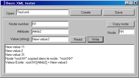 Исходник программы, демонстрирующей пример работы с XML файлами