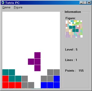 Исходник программы, показывающей еще один пример создания всем известной игры Тетрис