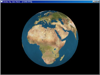 Исходник программы, показывающей пример создания 3D макета земного шара используя OpenGL