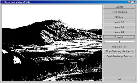 Исходник программы, показывающей пример превращения цветного изображения в черно-белое