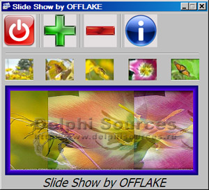 Исходник программы, показывающей пример создания слайд-шоу для нескольких изображений
