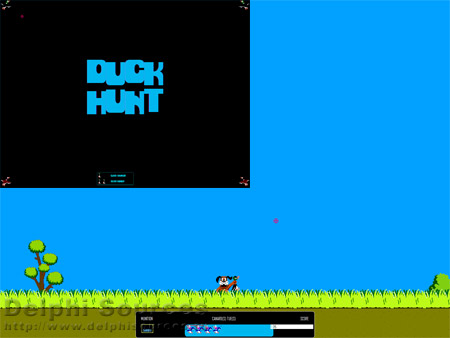 Исходник программы, показывающей пример создания всем известной игры Duck Hunt