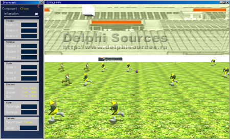 Исходник программы, показывающей пример реализации заготовки для создания трехмерного футбола используя GLScene