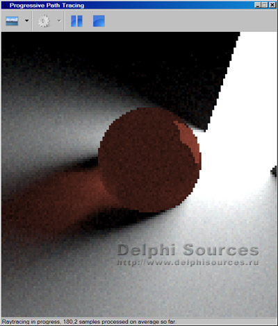 Исходник программы, показывающей пример генерации освещения объектов на изображении, основанных на физических свойствах света