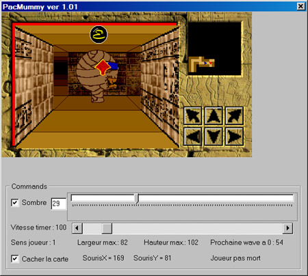 Исходник программы, показывающей пример создания игры аналогичной Пакмен, путешествие по лабиринтам с монстрами