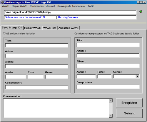 Исходник программы, показывающей пример редактирования содержимого звуковых файлов *.WAV (WAVE)