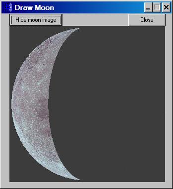 Delphi - Рисование изображения фаз луны - хорошее упражнение в использовании функций arc и floodfill элемента TCanvas