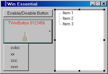 Исходник программы, показывающей пример создания продвинутого компонента Button