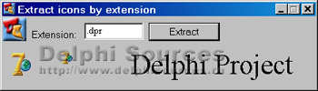 Исходник программы, показывающей пример извлечения иконки по расширению файла