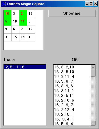 Delphi - Durers Magic Square -   