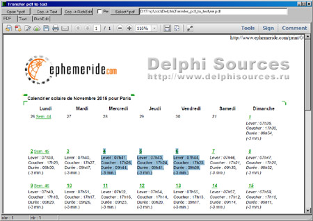 Исходник программы, показывающей пример работы в Delphi с ActiveX компонентом Adobe Acrobat: AcroPDF для чтения PDF документа