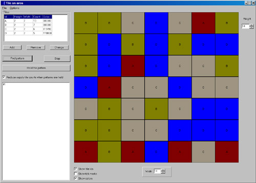 Delphi - Программа для создания случайных плиток прямоугольной формы из определенного набора плиток