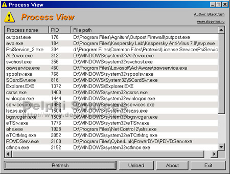 Исходник программы, показывающей пример создания вьювера процессов позволяеющего видеть скрытые процессы в UserMode