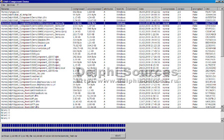 Исходник программы, показывающей пример создания компонента для извлечения файлов из RAR архивов