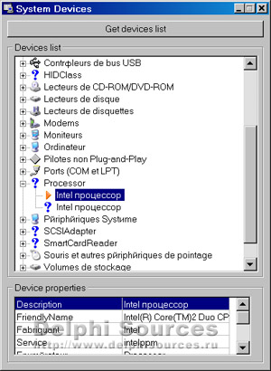 Исходник программы, позволяющей получить список устройств установленных на компьютере, группируя их по категориям