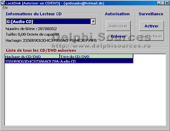 Исходник программы, показывающей пример создания программы позволяющей запрещать чтение CD и DVD дисков